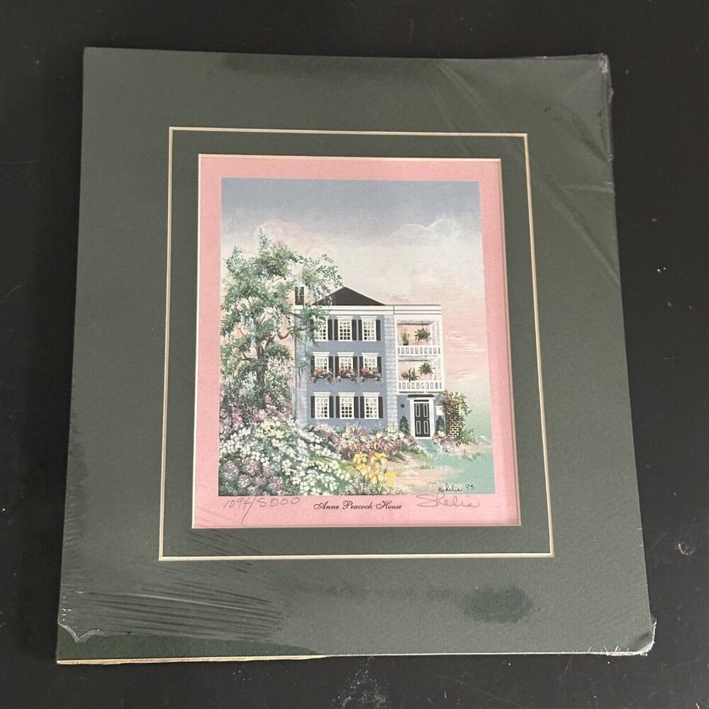 Anne Peacock House Charleston Print By Sheila Matted Limited Edition 9 X 11